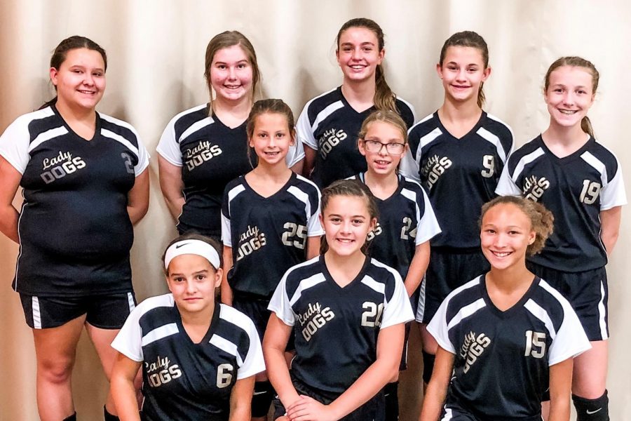 Cannelton Junior High School's 7th and 8th grade volleyball teams for the 2019 season.