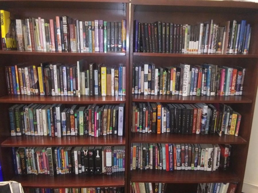 A selection of books in Mrs. Hintons library