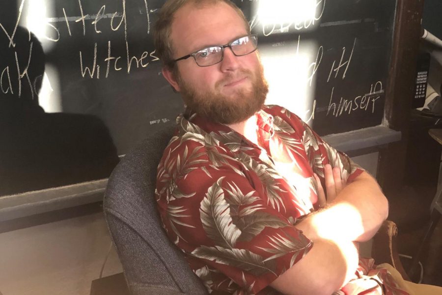 Mr. Parr looking festive with his red and green tropical shirt.