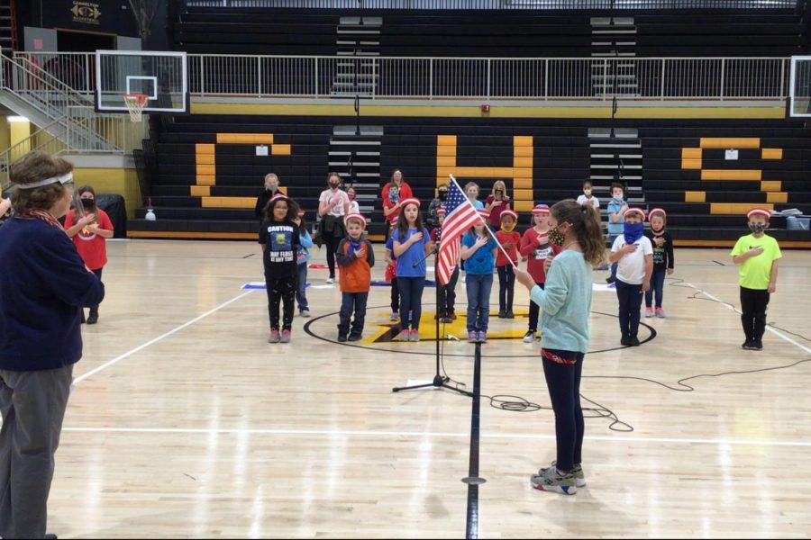 Myers Elementary School hosts their annual music program in honor of our Veterans, led by Mrs. Adams.