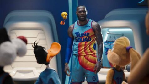LeBron James starring in Space Jam: A New Legacy. The movie has been met with mixed reviews.