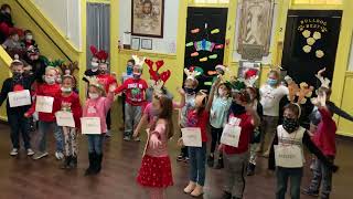 First and Second Grade Classes Sing Rudolph – Virtual Christmas Program 2021